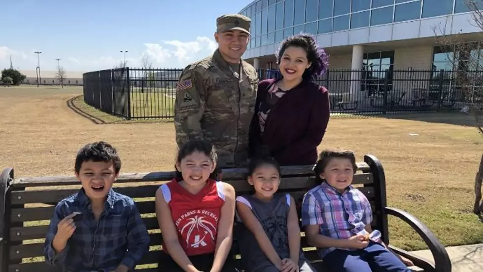 Another Fort Hood Soldier Returns Home and Surprises His Kids at a Basketball Game