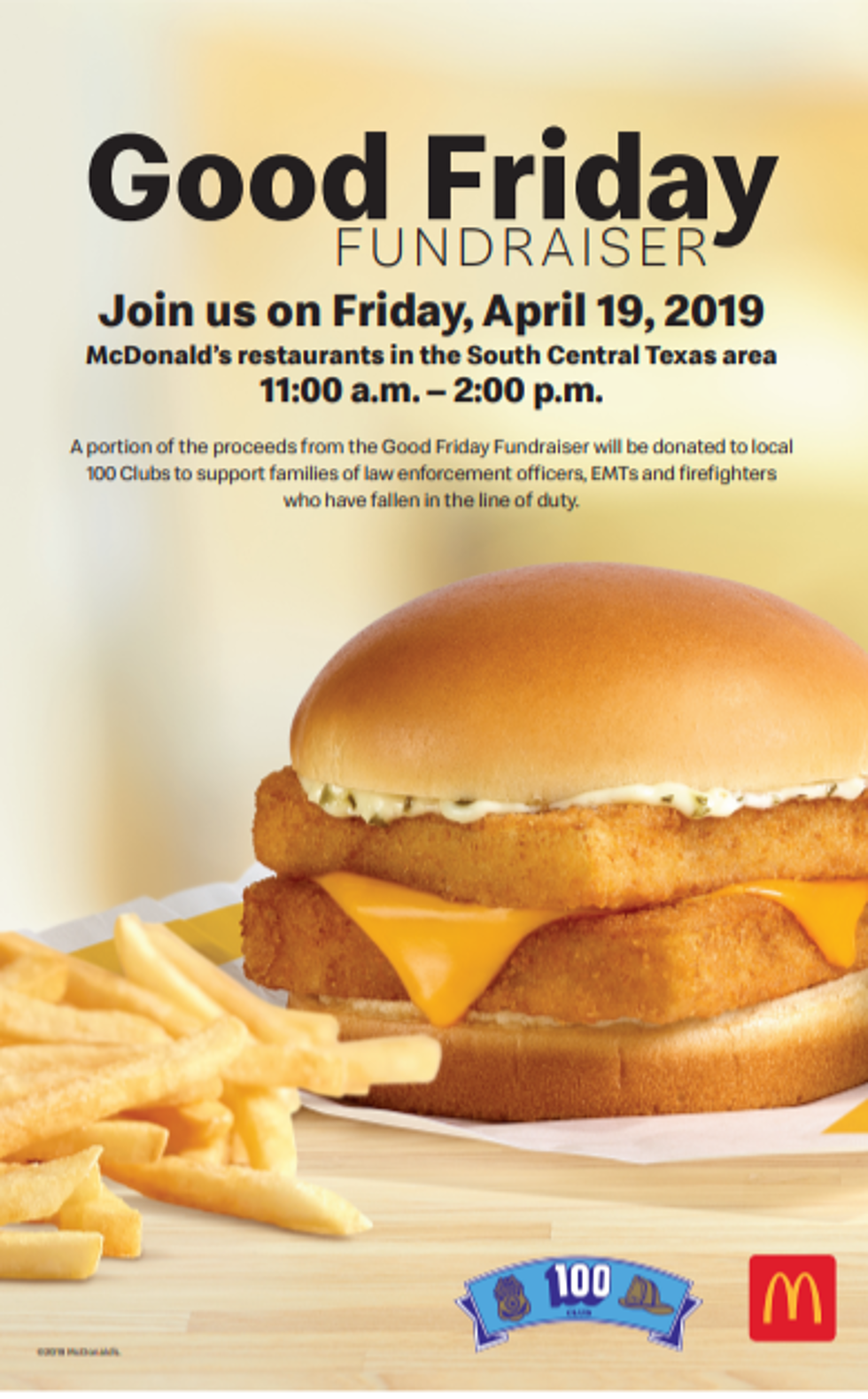 Donate to Local 100 Clubs When You Visit McDonald&#8217;s on Good Friday