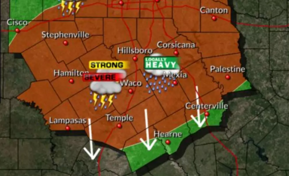 Showers and Thunderstorms Sunday in Central Texas