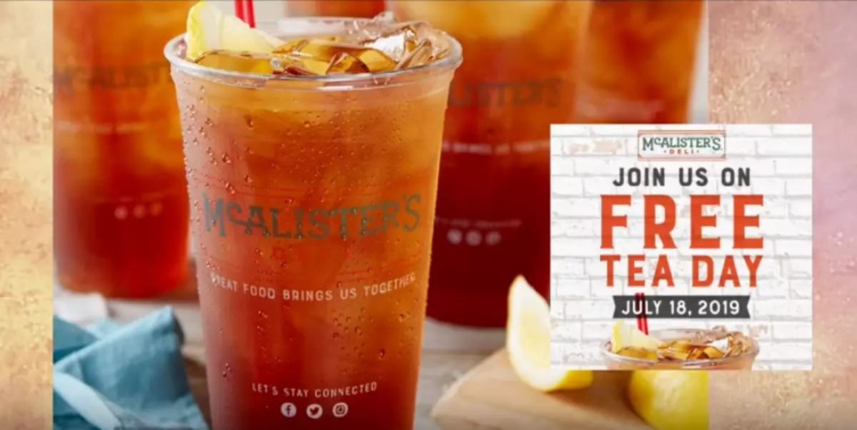 McAlister's Free Tea Day Is Here