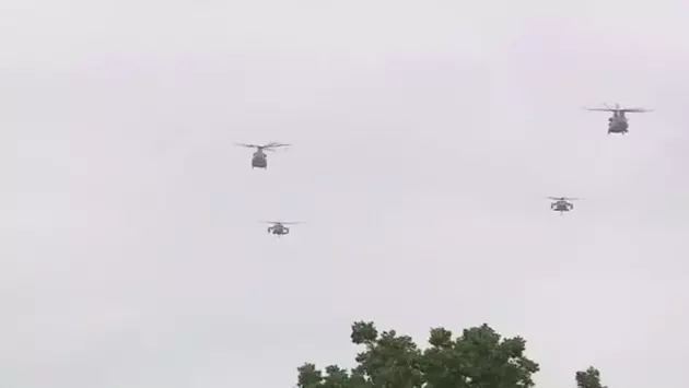 Fort Hood Does Fly Over For Health Care Workers