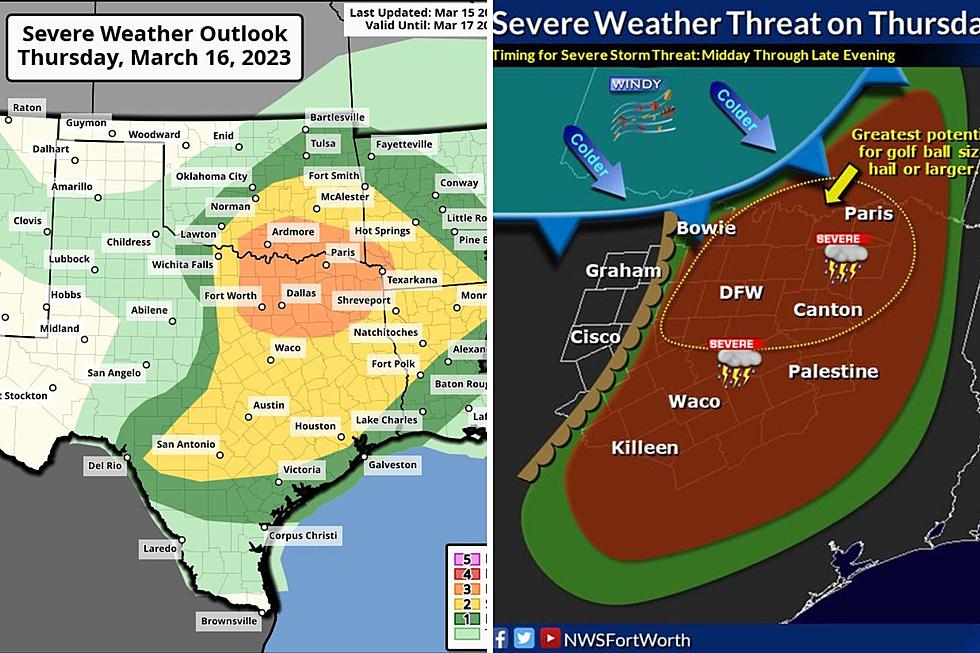 Chance For Hail, Tornadoes in Killeen, Texas Thursday