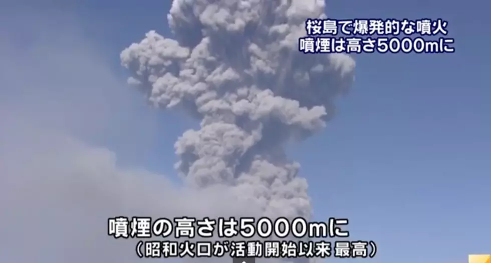 Sakurajima Volcano Erupts in Japan