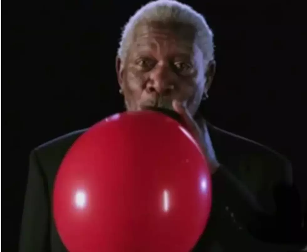 Morgan Freeman Speaks after Hitting  Helium Balloon