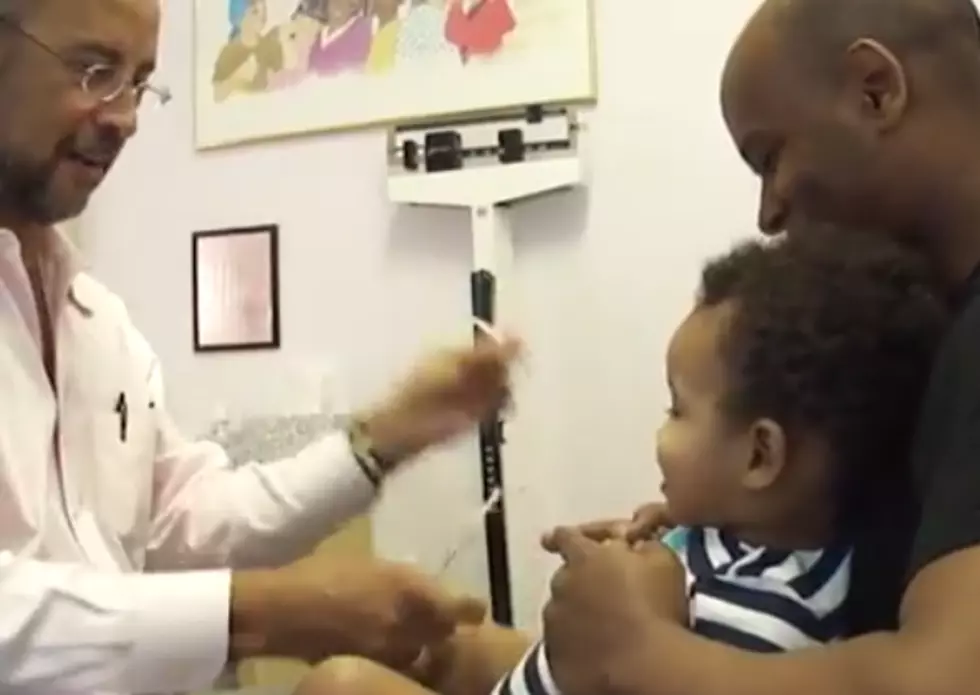 Great Doctor Makes Child Laugh and Shows Us How To Give a Shot to a Child