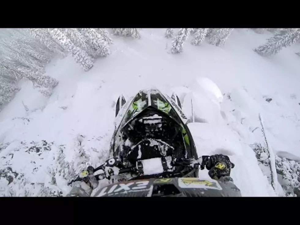 Snowmobile Drop Caught on GoPro Hurts Just Watching It