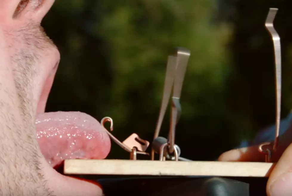 The Slow Mo Guys Trap Their Tongue in a Mouse Trap