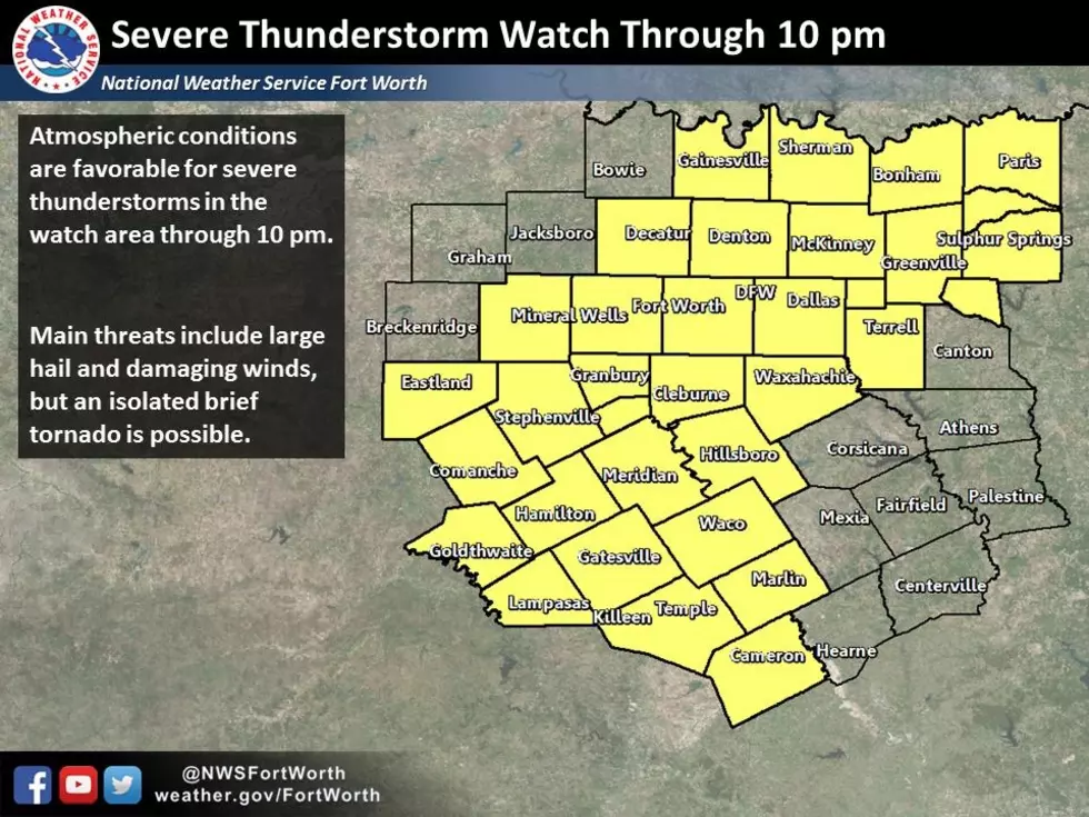 Severe Thunderstorm Watch in effect until 10:00 PM