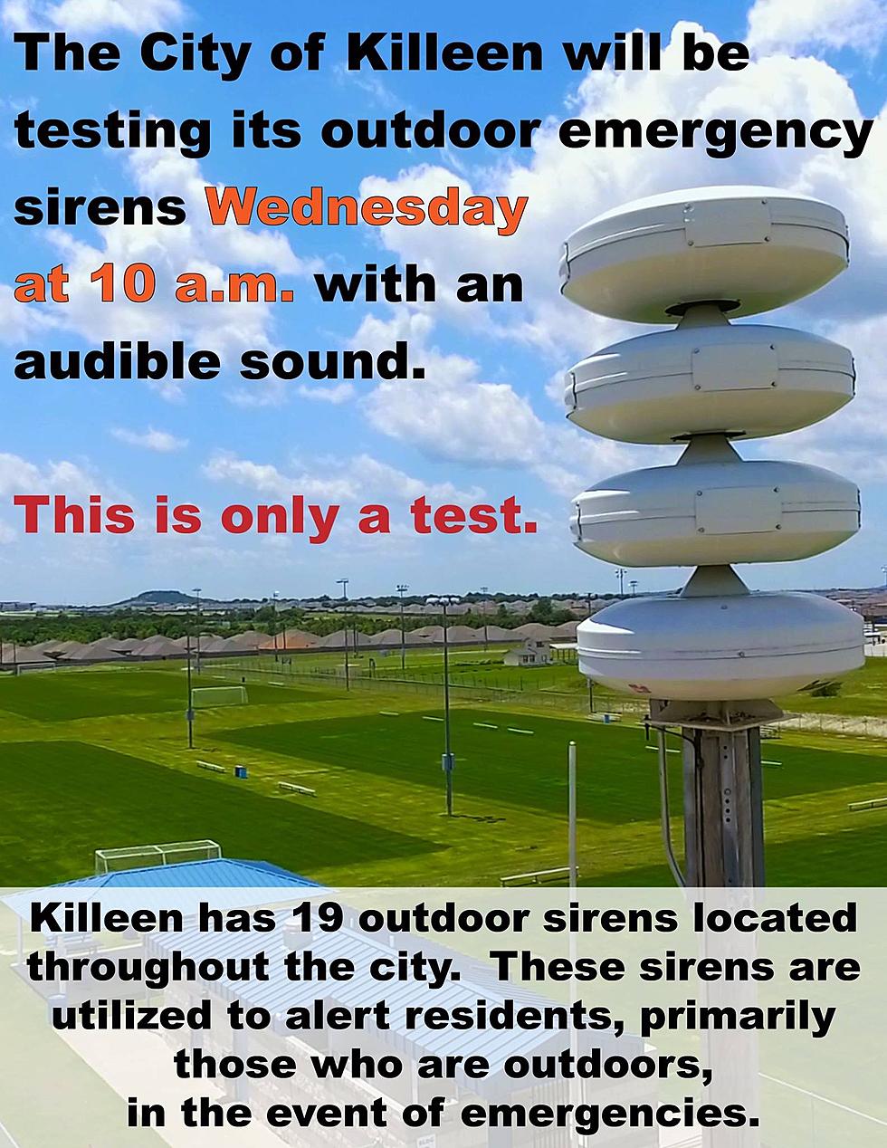 Outdoor Emergency Siren Test Wednesday in Killeen