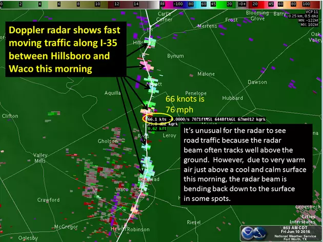Weather Radar Showing Traffic? Weird.