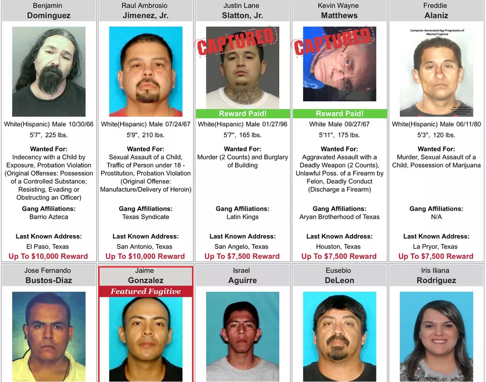 Texas’ Ten Most Wanted: What a Lovely Bunch