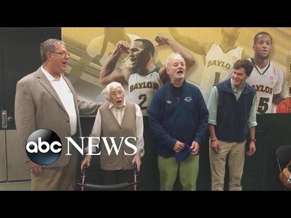 Bill Murray Serenades Woman at Baylor on Her 94th Birthday
