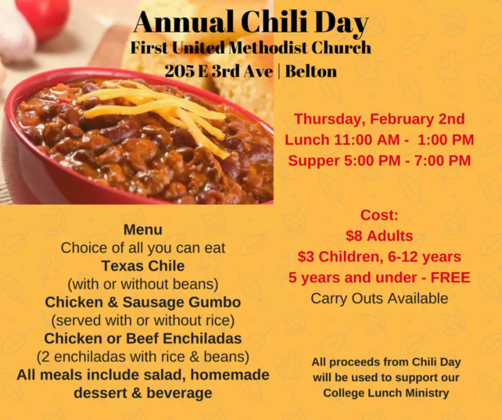 Chili Day is TODAY in Belton