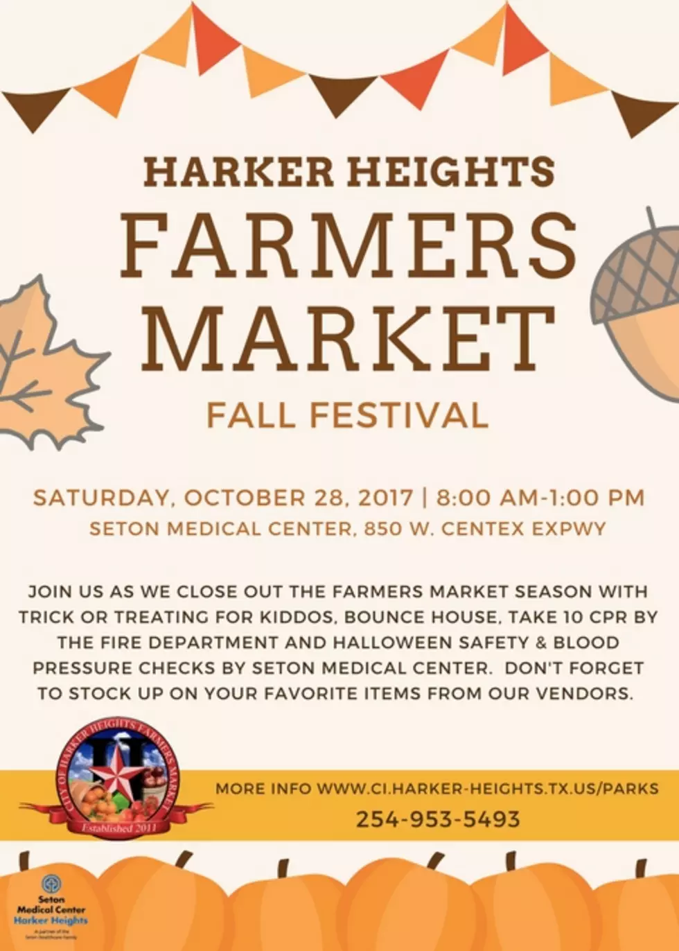 Final Farmers Market of the Season in Harker Heights October 28th