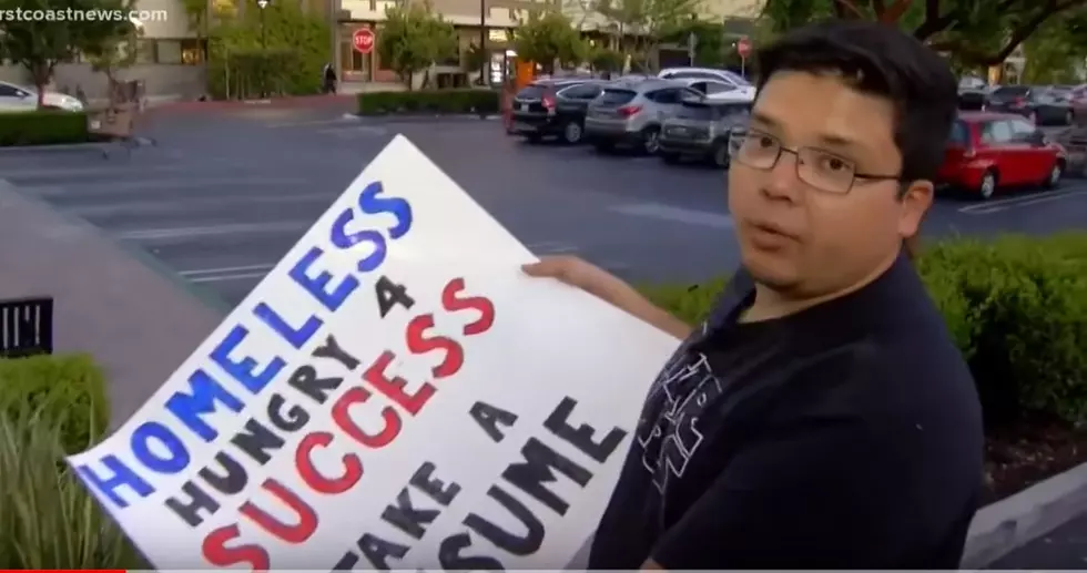 Homeless Man Making Waves For Offering Resumes