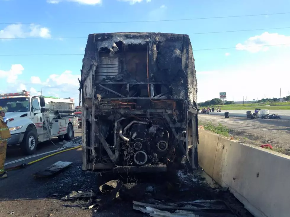 Bus Fire on I-35 Slows Southbound Traffic Between Troy and Temple