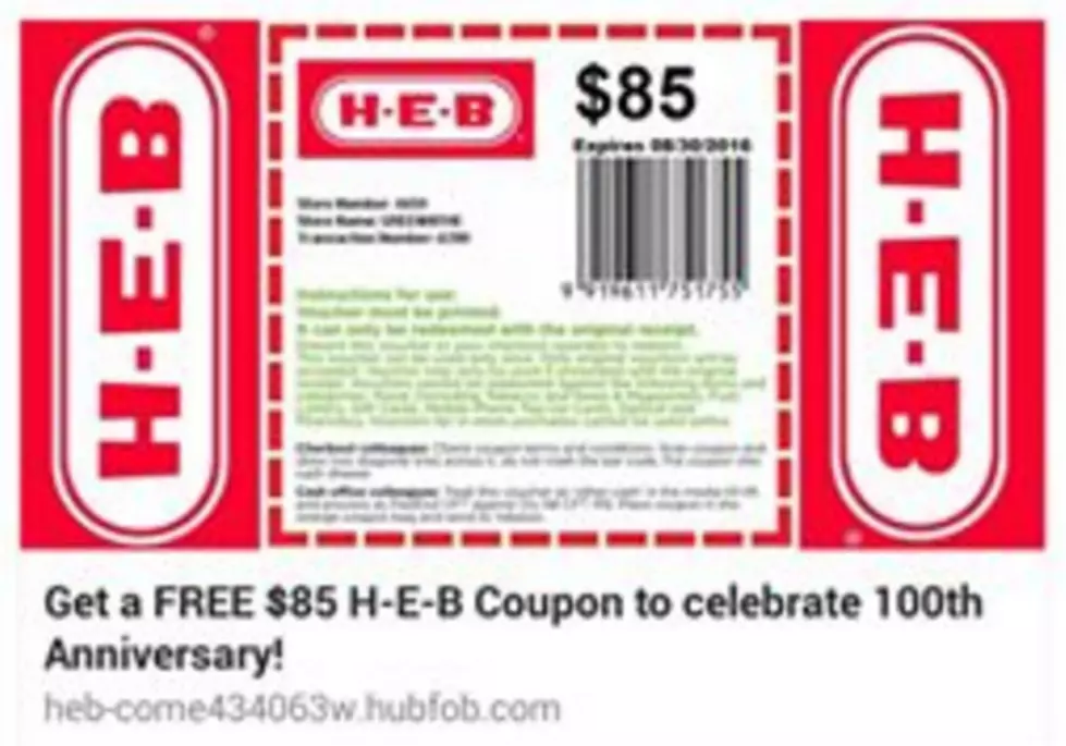 Another fake H-E-B coupon surfacing online beware