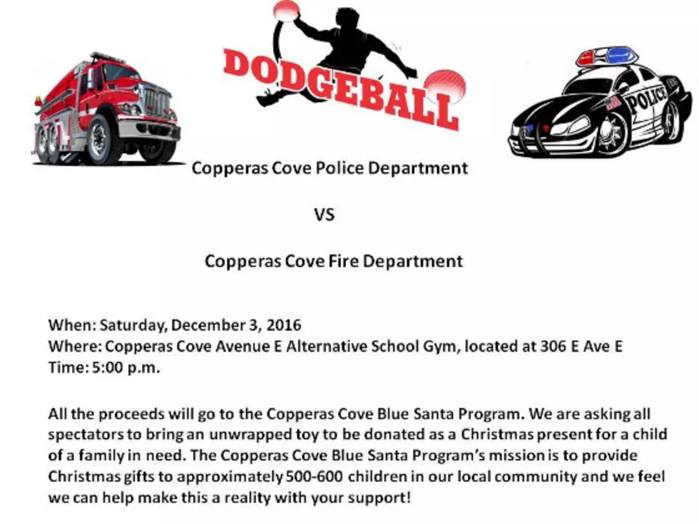 Copperas Cove Police and Firefighters to Play Dodgeball for Charity