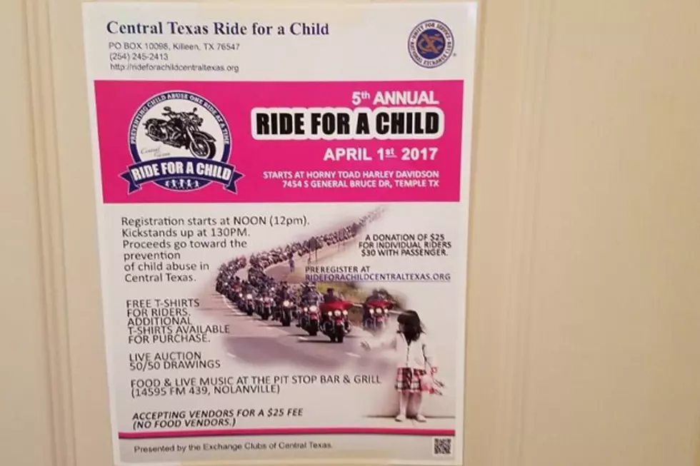 Bikers Invited to &#8216;Ride for a Child&#8217; to Fight Abuse in Central Texas