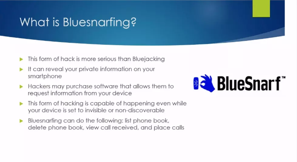 What is Bluesnarfing?