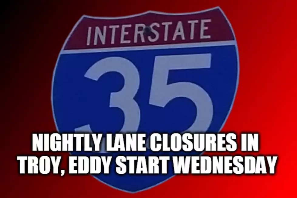 I-35 Lane Closures in Troy, Eddy Begin Wednesday Night