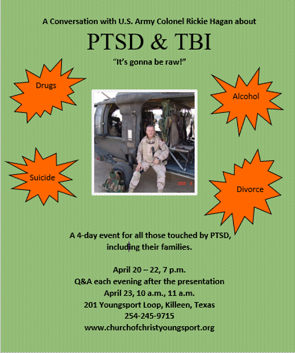 Army Colonel Rickie Hagan to Host Discussion about PTSD and TBI at Killeen&#8217;s Church of Christ Youngsport