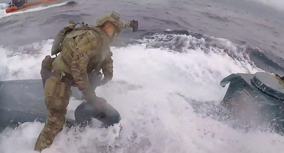 Video Shows Coast Guard Jumping Onto Narco Submarine