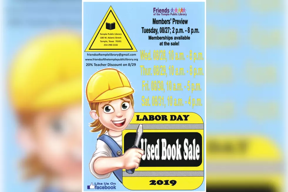 Temple Public Library&#8217;s Labor Day Book Sale Returns Aug 28 to 31