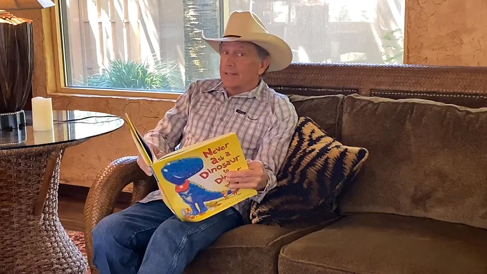 Watch George Strait Read &#8216;Never Ask a Dinosaur to Dinner&#8217;