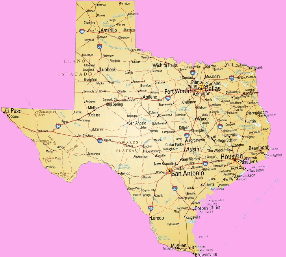 Central Texas Map With Cities - Texas Getty Giovanni Banfi 