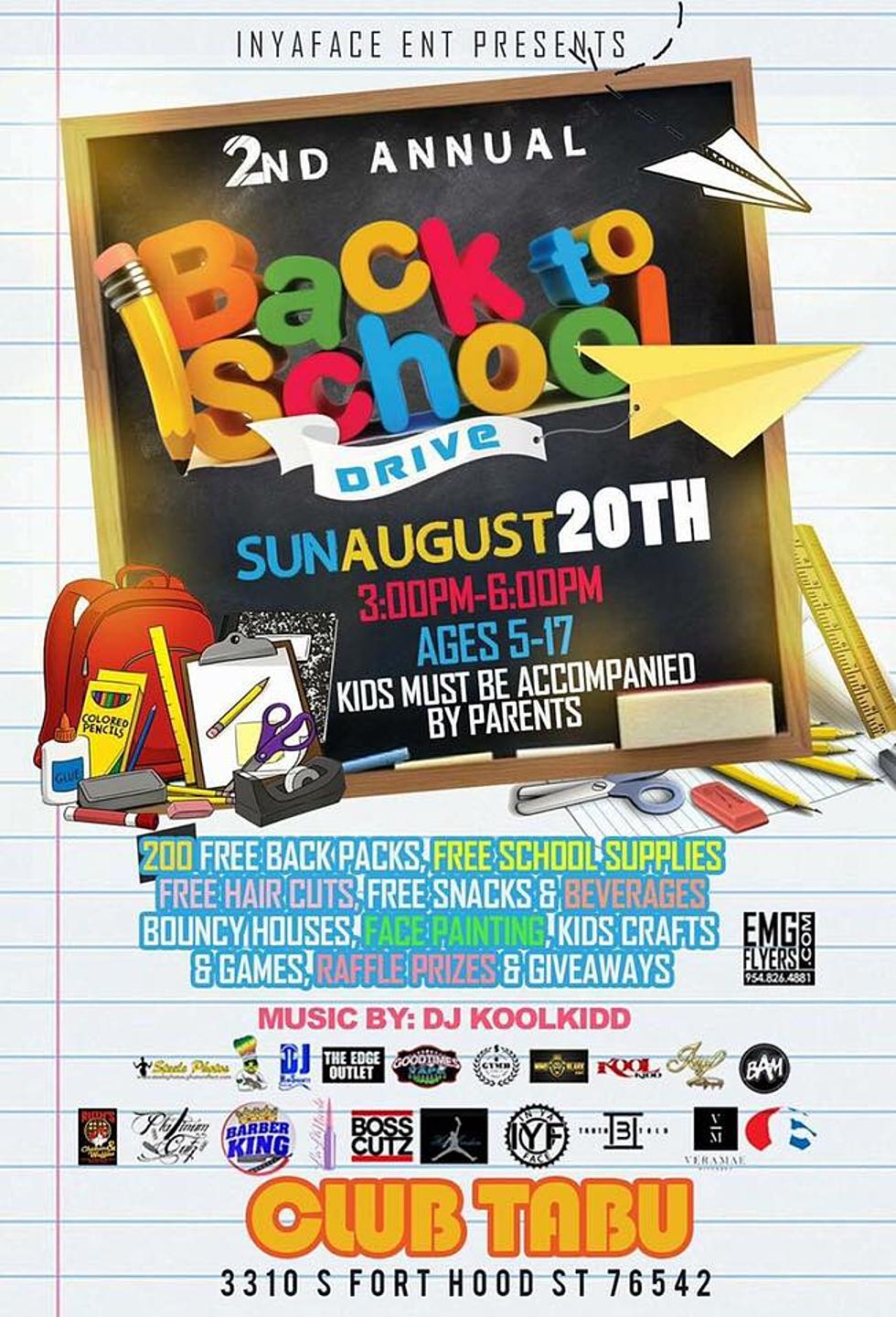 InYaFace Ent Presents ‘The 2nd Annual Back To School Drive’
