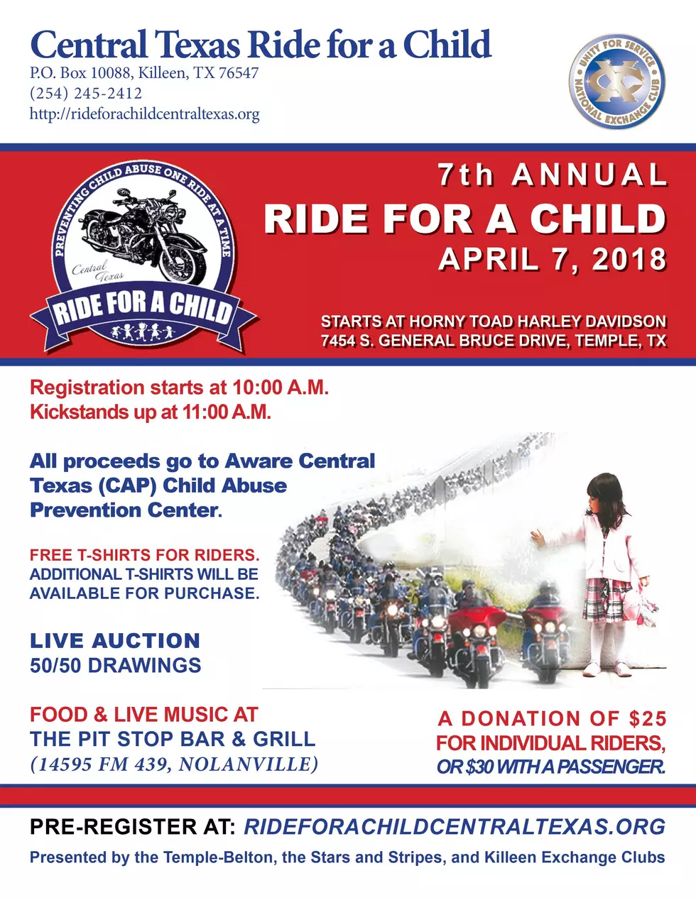 7th ANNUAL RIDE FOR A CHILD &#8220;Preventing Child Abuse One Child At A Time&#8221;