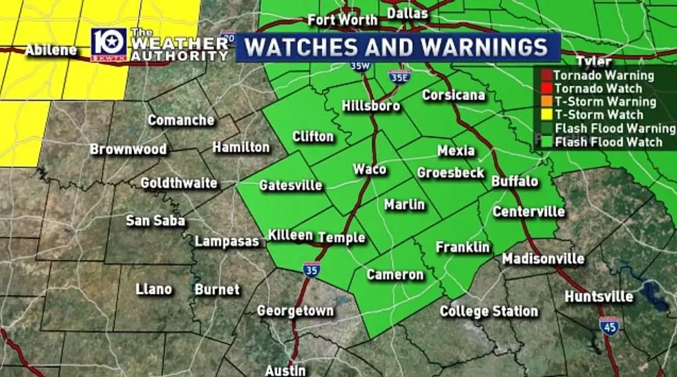 Flash Flood Watch in Effect for Central Texas