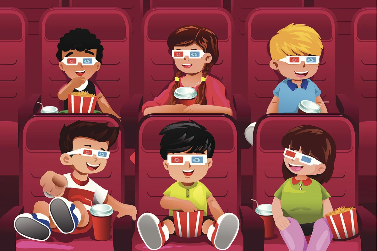 Do he go to the cinema. Кинотеатр рисунок для детей. Изображения кинотеатр для детей. Кинотеатр картинка для детей. Дети сидят в кинотеатре.