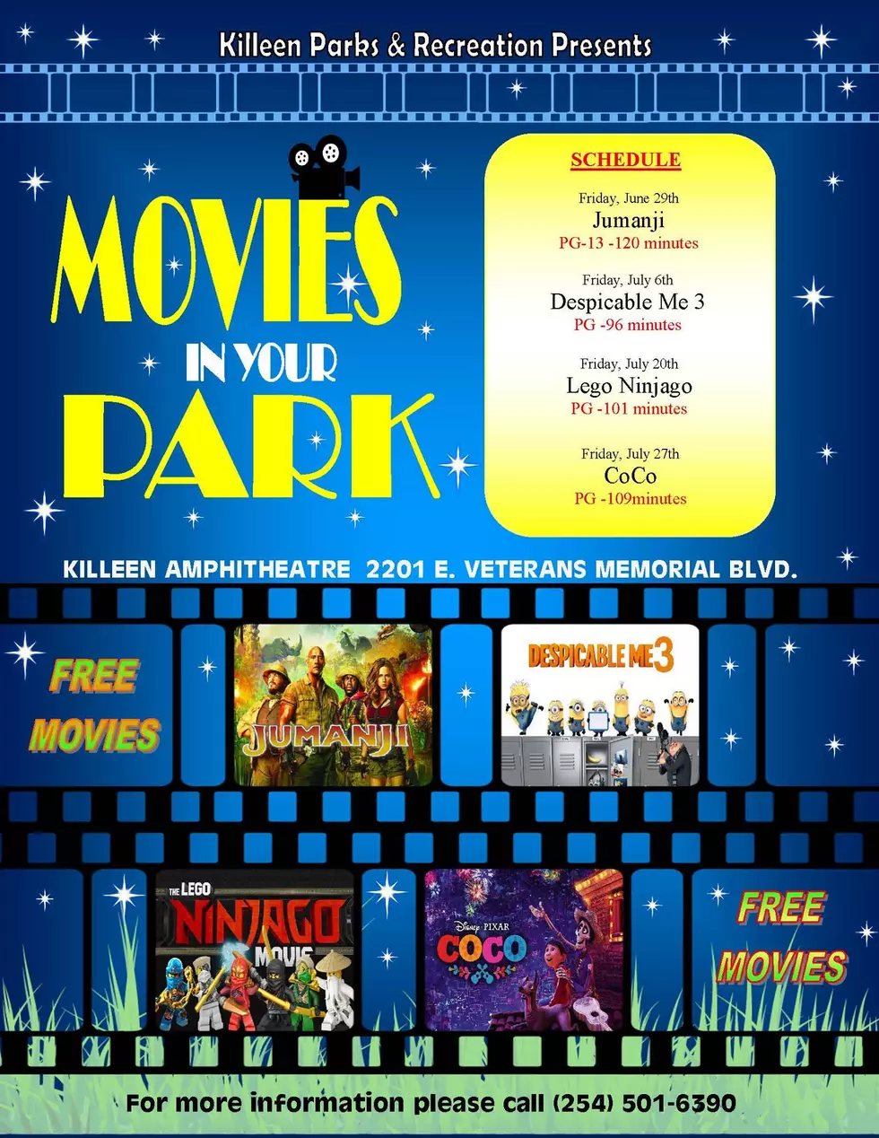 Movies In Your Park Lineup For July