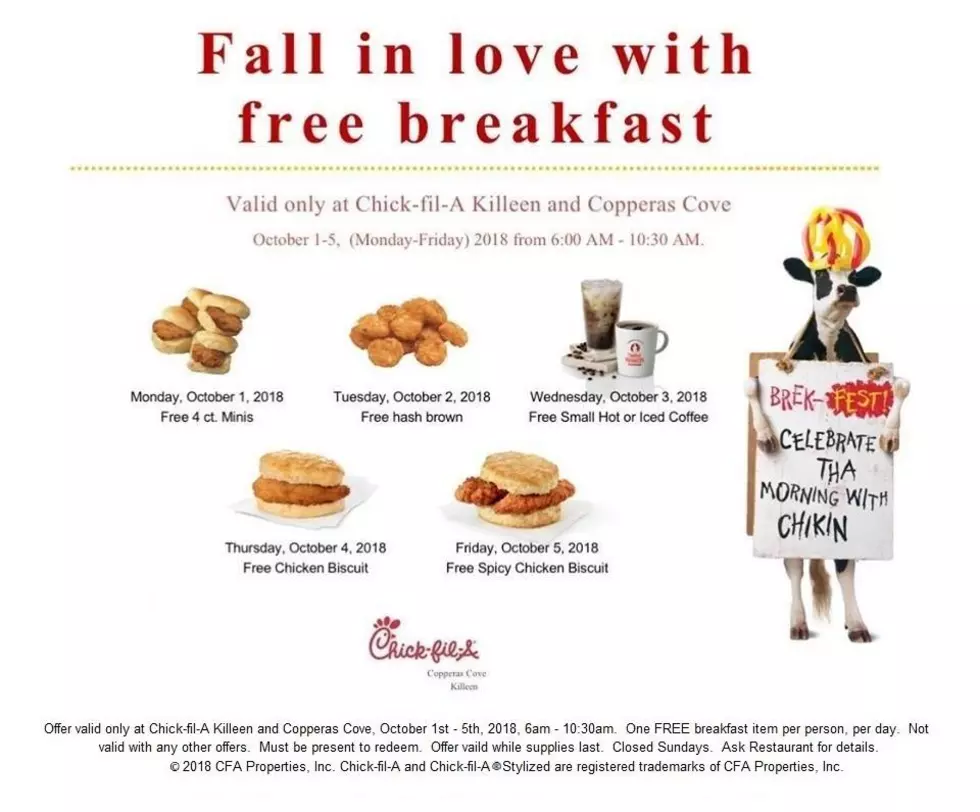 Tomorrow Is The Last Day For Free Chick-fil-A Breakfast