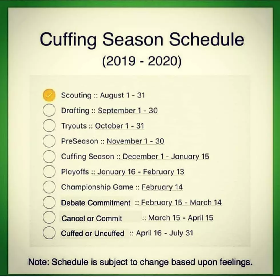 Cuffing Season Schedule 2019-2020