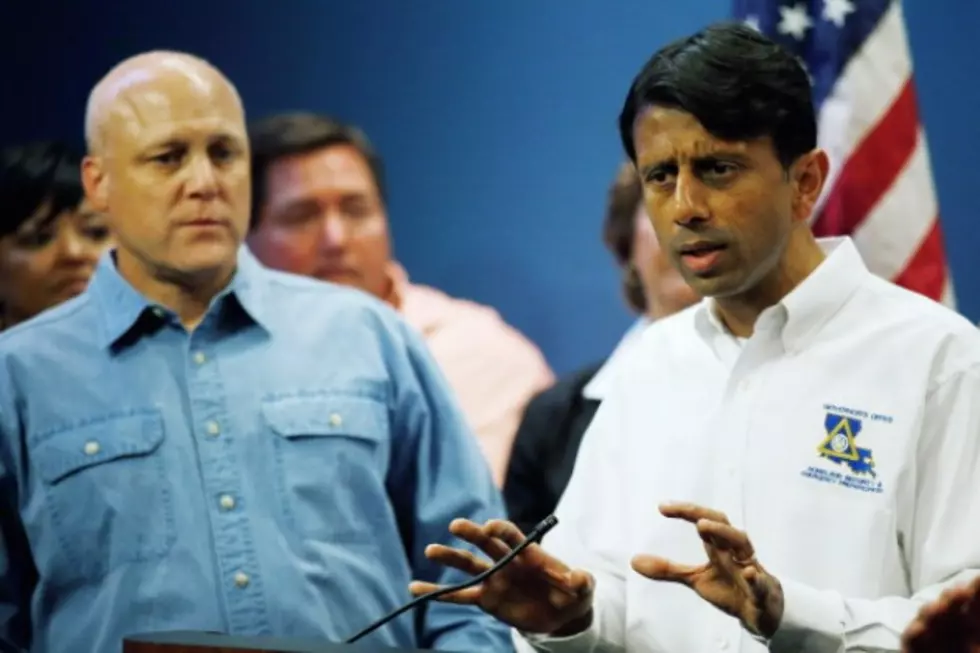 Mitt Romney Talks With Louisiana Governor Bobby Jindal About Isaac