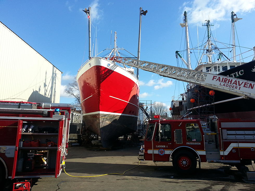 Fairhaven Firefighters Battle Boat Fire