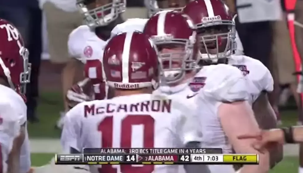 Alabama’s A.J. McCarron and Teammate Barret Jones Beat On Each Other, Because They Couldn’t Beat Notre Dame Any Worse