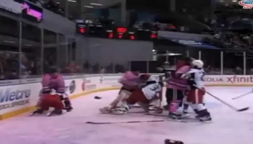 Hockey Fight Turns Into All Out Brawl [VIDEO]