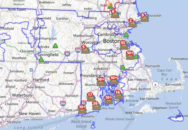 national grid power outage map ma National Grid Massachusetts Power Outage Map national grid power outage map ma