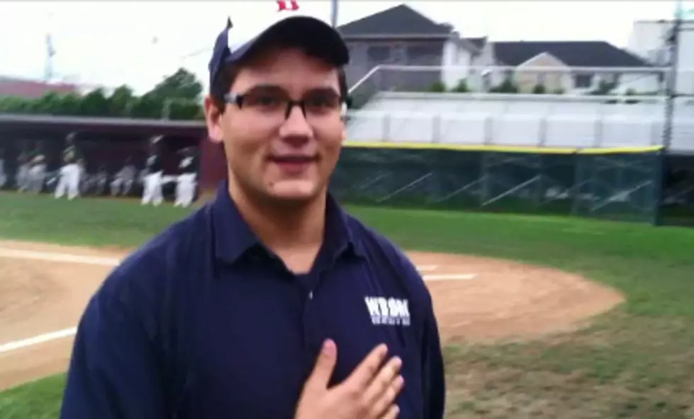 Watch: WBSM’s Taylor Cormier Throw The First Pitch at New Bedford Bay Sox Game