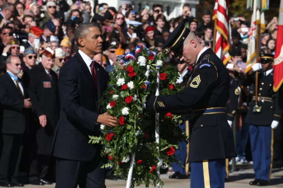 President Obama Pays Tribute To Military Veterans