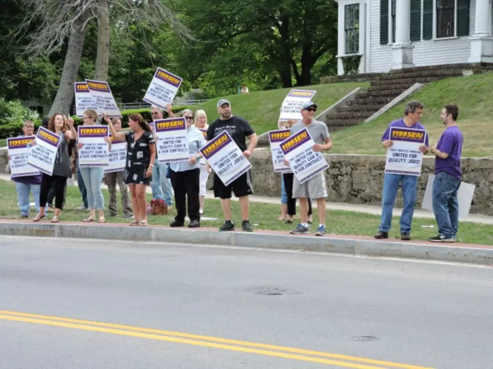 Tobey Hospital Employees Picket For Fair Wages