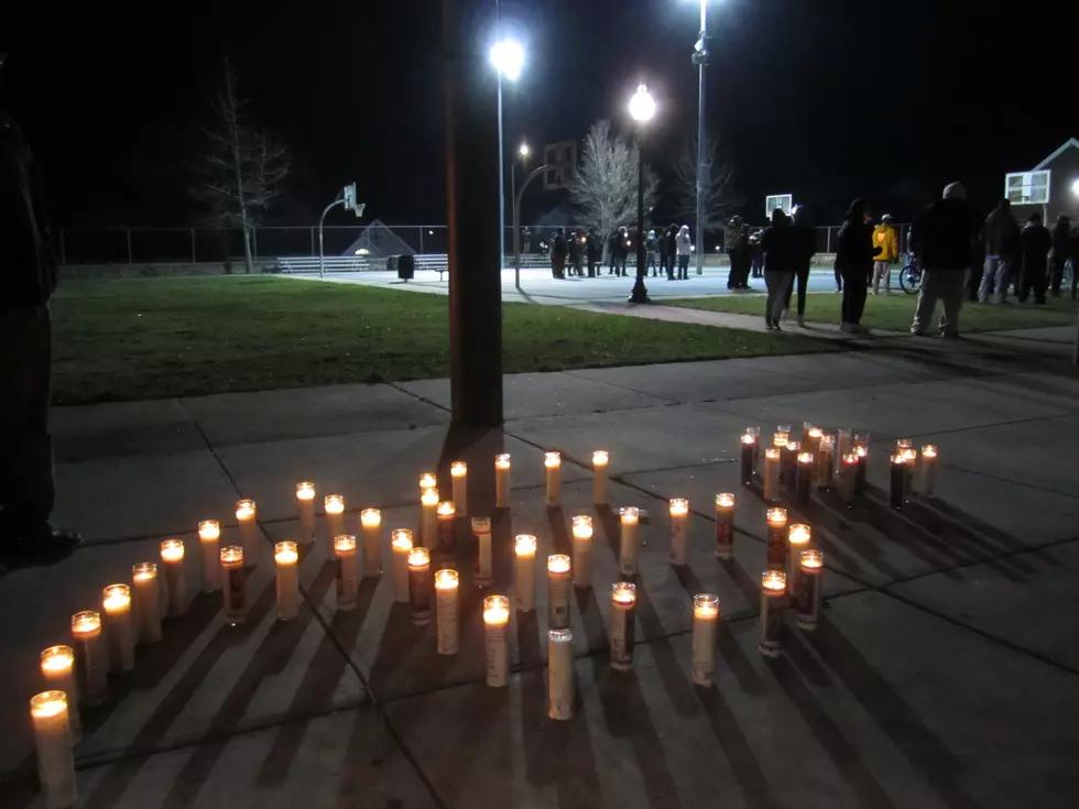 Candle-Light Vigil Held For Shooting Victim Aaron Gant