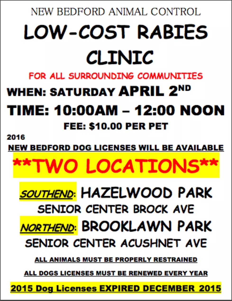 New Bedford Low-Cost Rabies Clinic