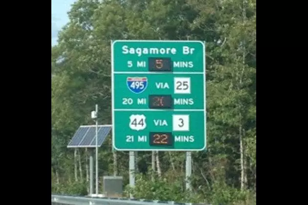 Real Time Traffic Signs Being Installed On Route 24