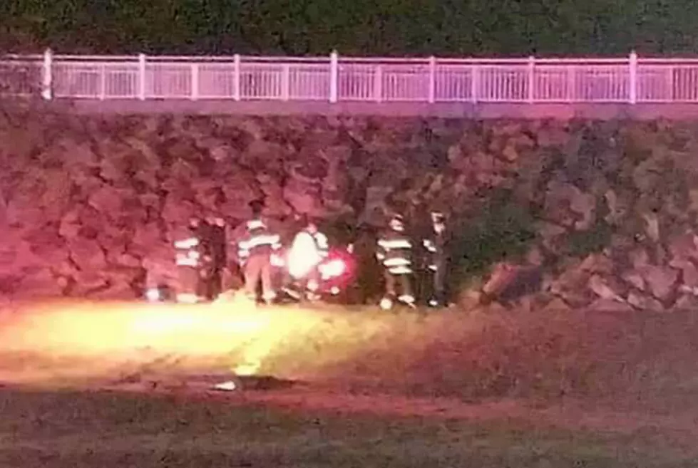Car Crashes into New Bedford Hurricane Barrier Sunday Night