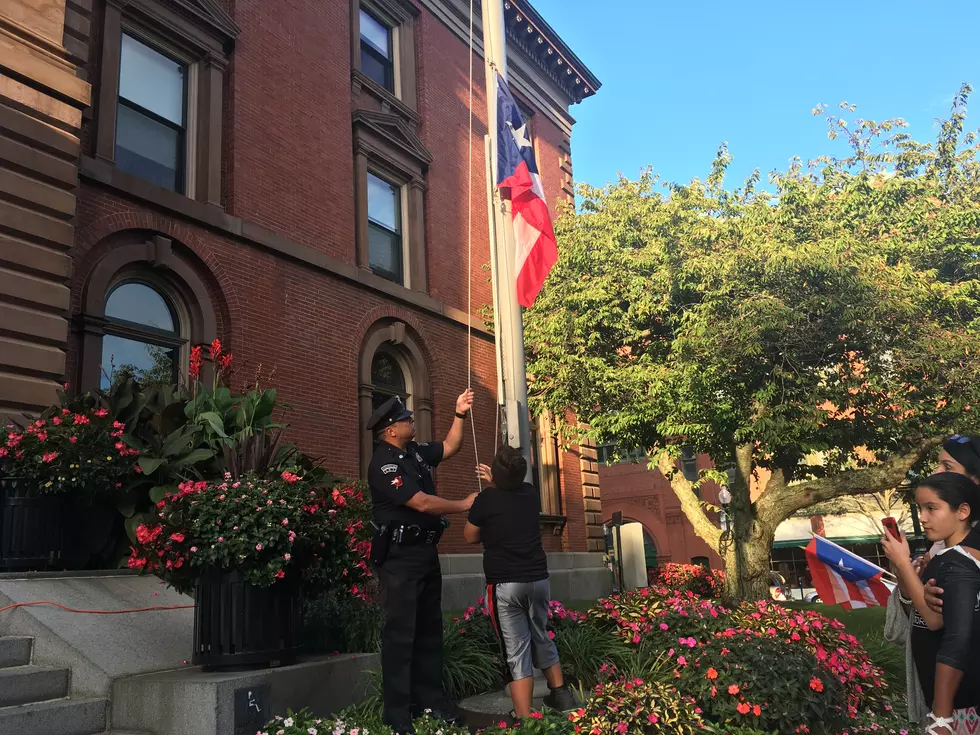 City Hall Flag-Raising In Support Of Puerto Rico